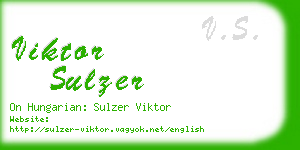 viktor sulzer business card